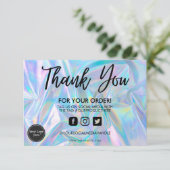 Carte Holographique Couleur Maj Merci Média Insertion (Debout devant)