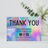 Carte Holographique Couleur Maj Merci Média Insertion (Debout devant)