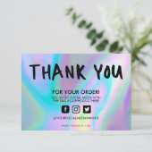 Carte Holographique Couleur Maj Merci Média Insertion (Debout devant)