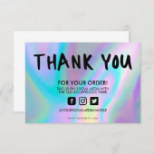 Carte Holographique Couleur Maj Merci Média Insertion (Devant / Derrière)