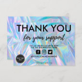 Carte Holographique Merci Média Insertion (Devant / Derrière)