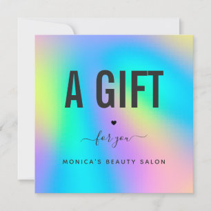 Carte Holographique Unicorn Rainbow Heart moderne Salon 