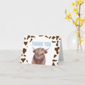 Carte Holy Cow I'm One Brown Cow Print Merci (Fleur jaune)