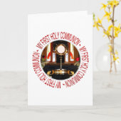 CARTE HOLY EUCHARIST - SAINTE COMMUNAUTÉ (Fleur jaune)