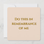 Carte Holy Thursday Eucharist (Dos)