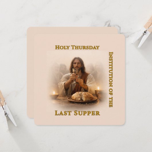 Carte Holy Thursday Eucharist (Devant/Arrière en situation)