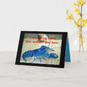 Carte Homard bleu (Fleur jaune)