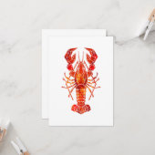 Carte Homard polygonal rouge (Devant/Arrière en situation)