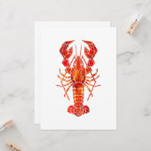 Carte Homard polygonal rouge (Devant/Arrière en situation)