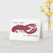 Carte Homard vintage (Fleur jaune)