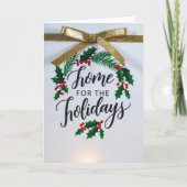 Carte 'Home for the Holidays' Folded Greeting Card (Devant)