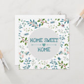 Carte Home Sweet Home Custom Turquoise Green Garden Real (Devant/Arrière en situation)