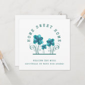 Carte Home Sweet Home Florals Happiness New Home (Devant/Arrière en situation)