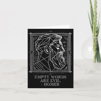 Carte Homer Dit, odyssée_ Les Mots Vide Sont Mal