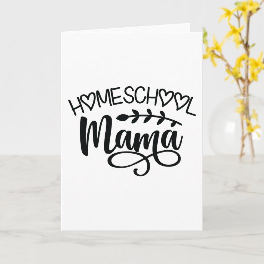 Carte Homeschool Mama (Fleur jaune)