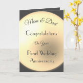 Carte Hommage à l'Anniversaire de la Perle Maman & Papa (Fleur jaune)