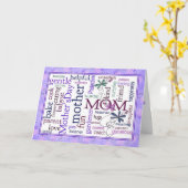 Carte Hommage à maman (Fleur jaune)