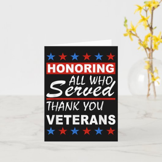 Carte Hommage À Tous Ceux Qui Ont Servi, Jour Des Ancien (Fleur jaune)