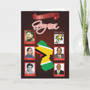 Carte Hommage au Guyana 50e anniversaire de l'indépendan