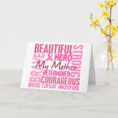 Carte Hommage Carré Mère Cancer du sein (Fleur jaune)