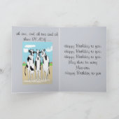 Carte Hommage d'anniversaire au trio des vaches (Intérieur)