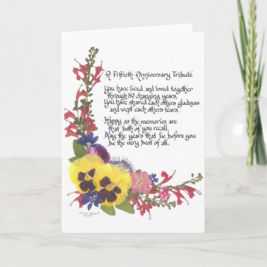 Carte Hommage du 50e anniversaire (Devant)