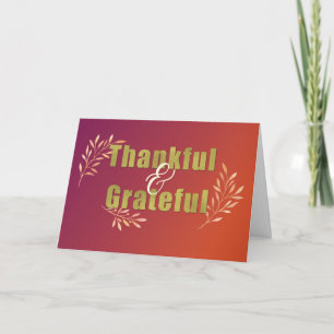 Carte Hommage et gratitude aux entreprises à Thanksgivin