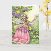 Carte Hommage - Fairy Greeting Card (Fleur jaune)