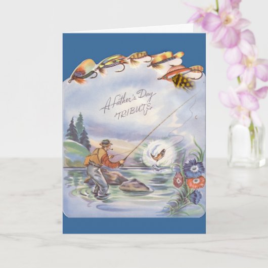 Carte Hommage fête des pères (Orchidée)