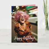 Carte Hommage personnalisé à une femme d'anniversaire (Devant)