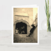 Carte Homme à l'extérieur de la Llotja de la Seda, Valen (Devant)