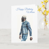Carte Homme afro-américain - Anniversaire (Fleur jaune)