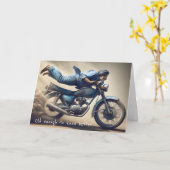 Carte Homme Anniversaire En Vélo Dirt (Fleur jaune)