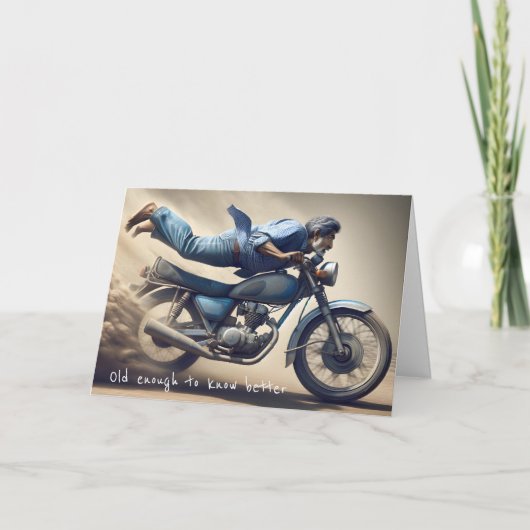 Carte Homme Anniversaire En Vélo Dirt (Devant)