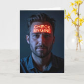 Carte Homme avec le panneau du moteur de vérification (Fleur jaune)