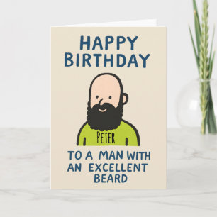 Carte Homme avec une barbe merveilleuse