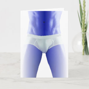Carte Homme bleu dans les sous-vêtements