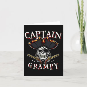 Carte Homme Capitaine Grampy Pirate Casquette Et Crâne B