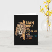 Carte Homme de Dieu Husnd Papa Protecteur Héros Lion Pèr (Fleur jaune)