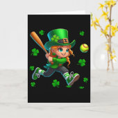 Carte Homme de la Saint-Patrick jouant aux shamrocks Sof (Fleur jaune)