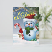 Carte Homme de neige (Debout devant)