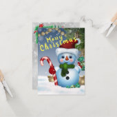 Carte Homme de neige (Devant/Arrière en situation)