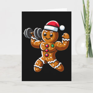 Carte Homme de pain d'épices de Noël musculation Bo
