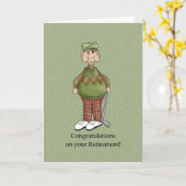 Carte Homme de retraite - Humour (Fleur jaune)