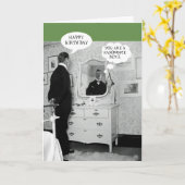 CARTE HOMME DU JOYEUX ANNIVERSAIRE 1890 PARLANT SE (Fleur jaune)