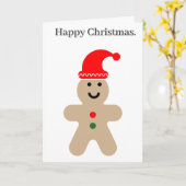 Carte Homme en pain d'épice de Noël éditable joyeux (Fleur jaune)