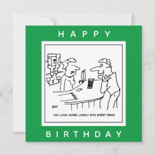 Carte Homme flattant une serveuse de bar dans un dessin