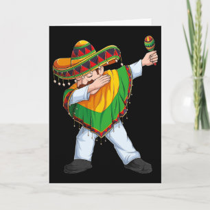 Carte Homme Mexicain Dabbing Poncho Sombrero Cinco De Ma