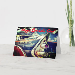 Carte Homme Relatif, Anniversaire. Voiture vintage.