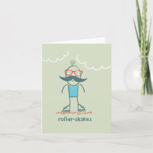 Carte Homme sur Rollerskates